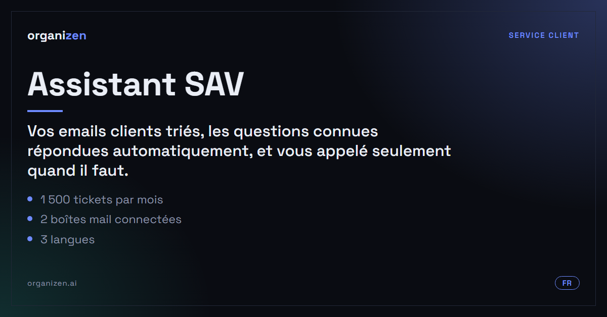 Assistant SAV : vos emails clients traités
