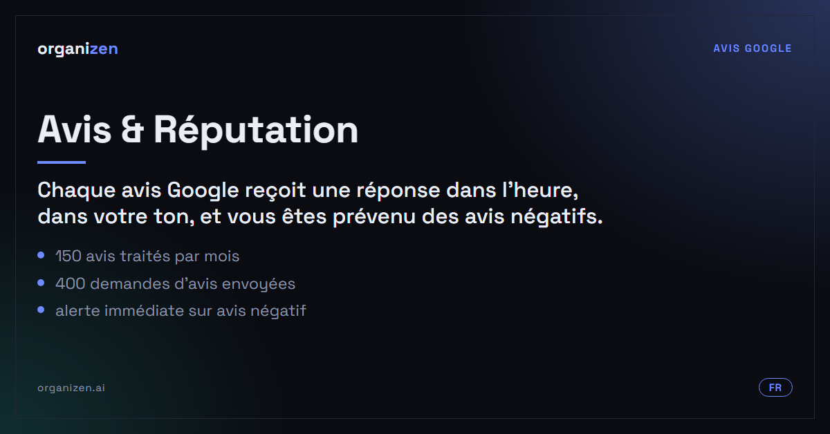 Avis & Réputation : réponse aux avis Google