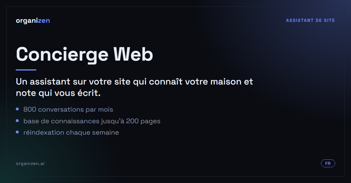 Concierge Web : l'assistant de votre site